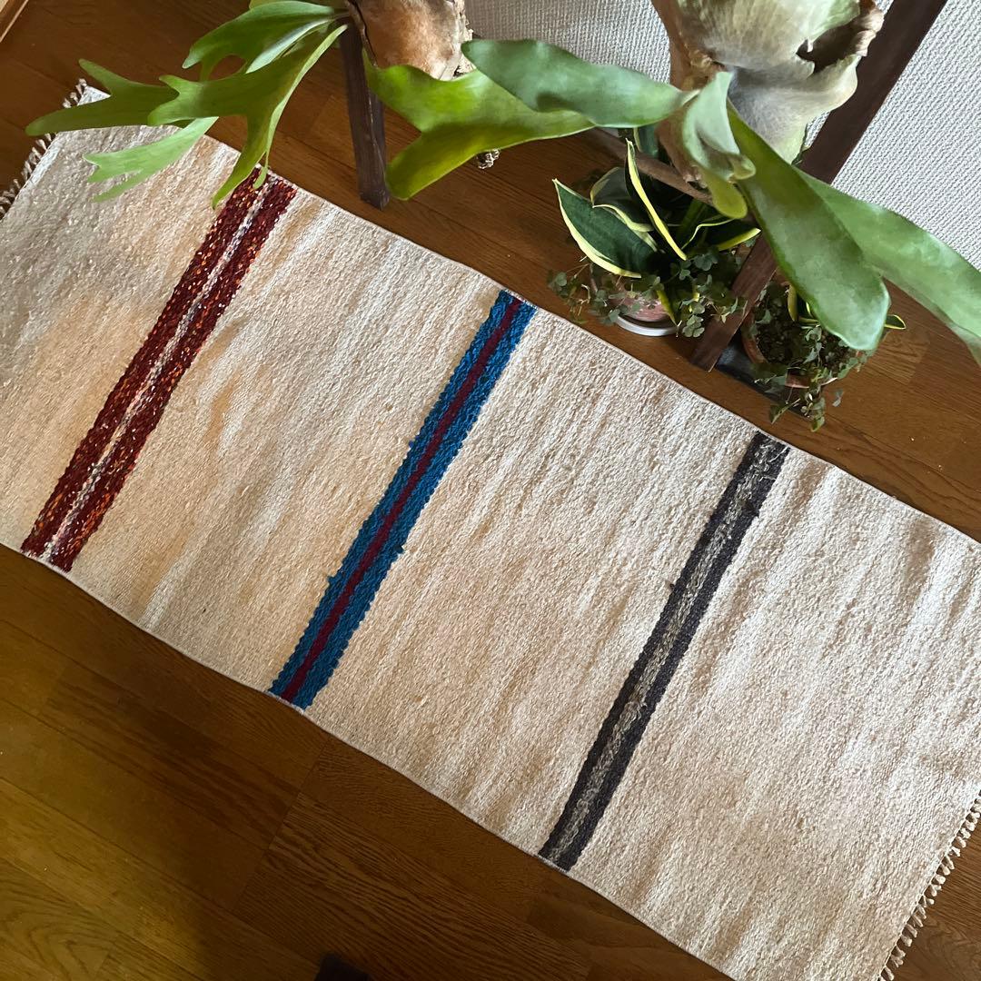 トルコヴィンテージ麻ラグNo.96 生成り