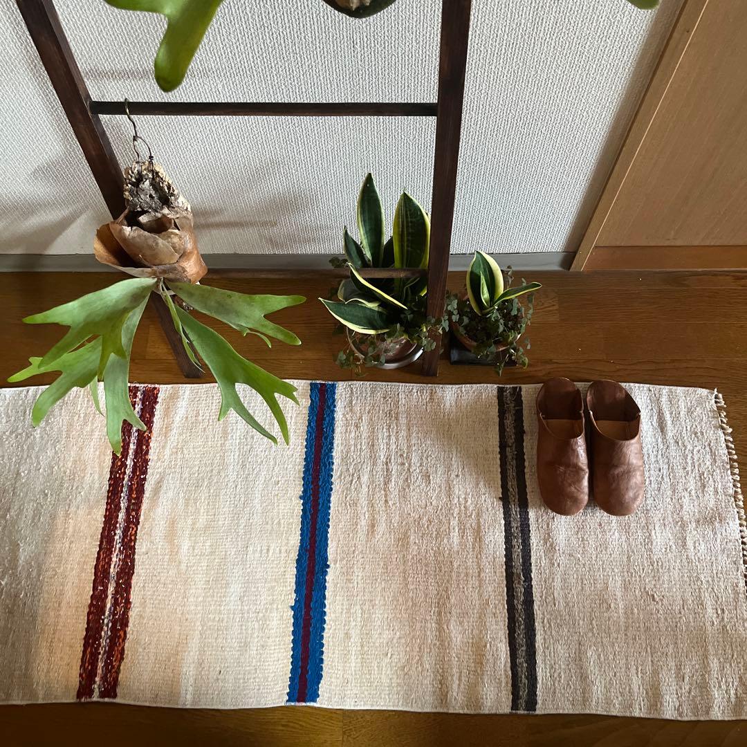 トルコヴィンテージ麻ラグNo.96 生成り