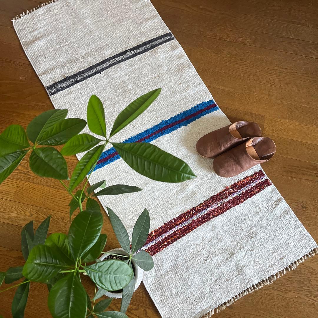 トルコヴィンテージ麻ラグNo.96 生成り