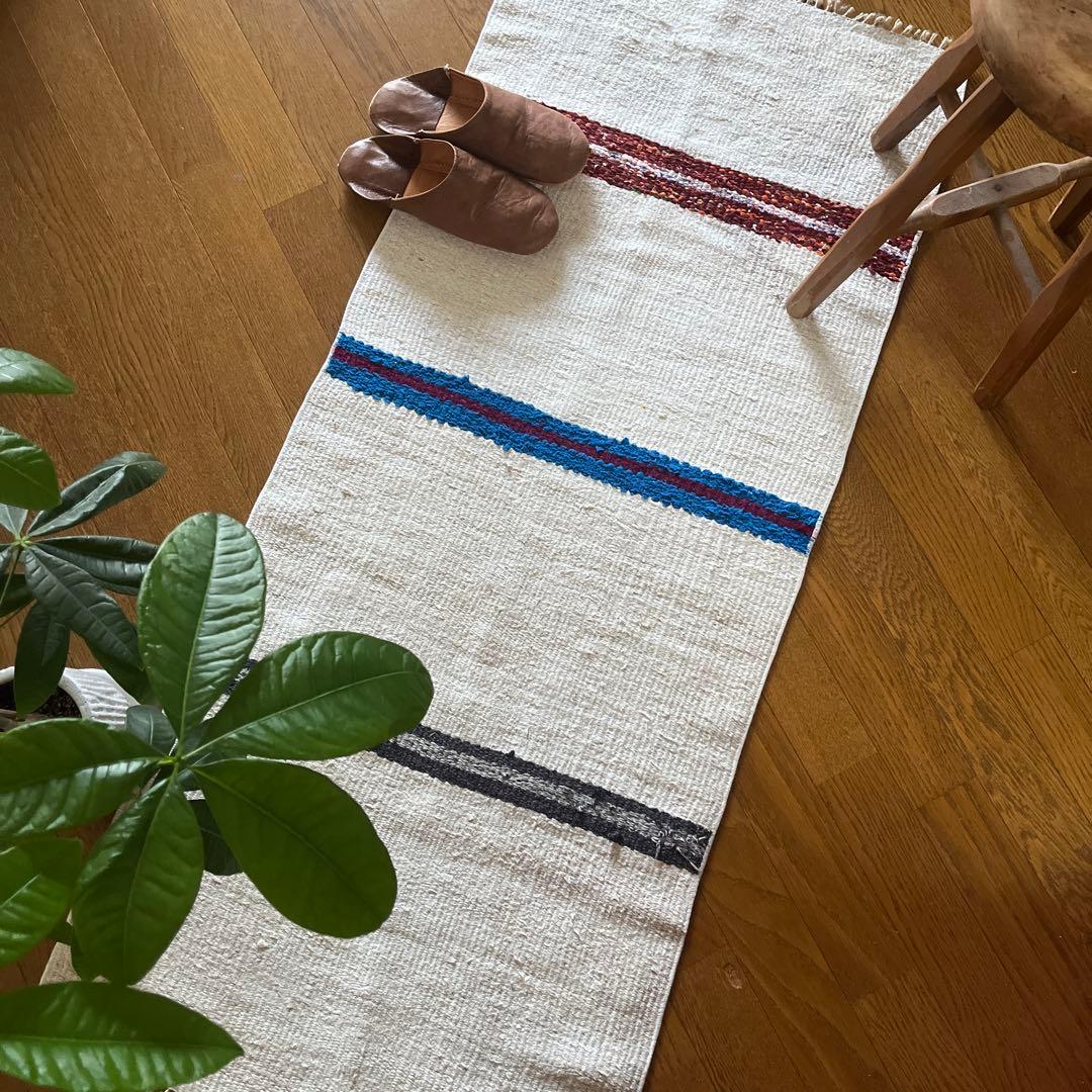 トルコヴィンテージ麻ラグNo.96 生成り