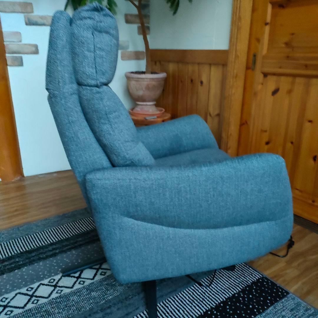 ニトリ2M電動リクライニングチェア LE01-02 DGY オットマン モダン