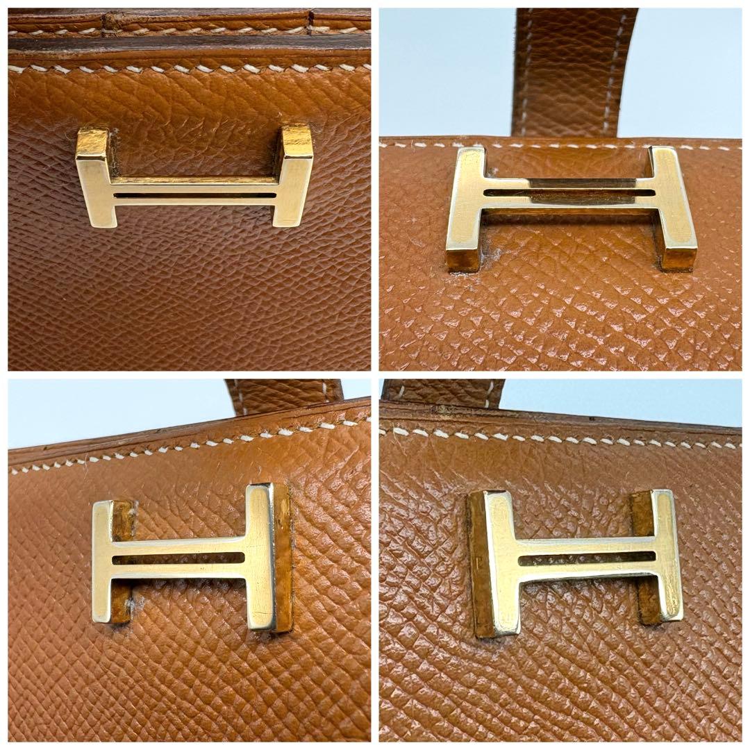 HERMES エルメス ベアンスフレ ゴールド 長財布　鑑定済み