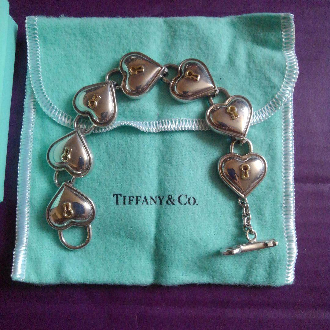 美品 Tiffany & Co. ハート型ロックブレスレット 68g