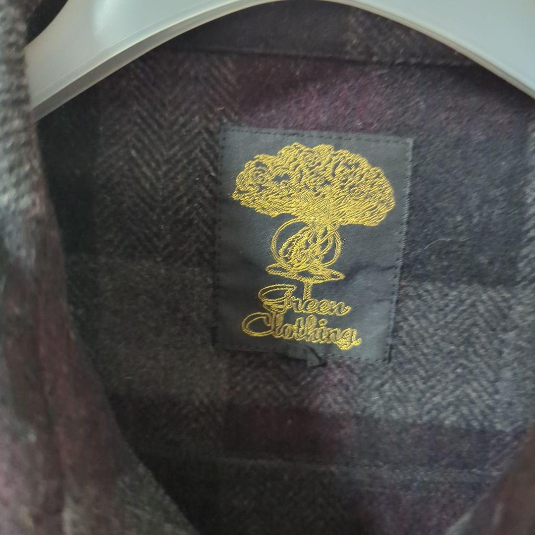 Green Clothing ウールネルシャツSサイズ
