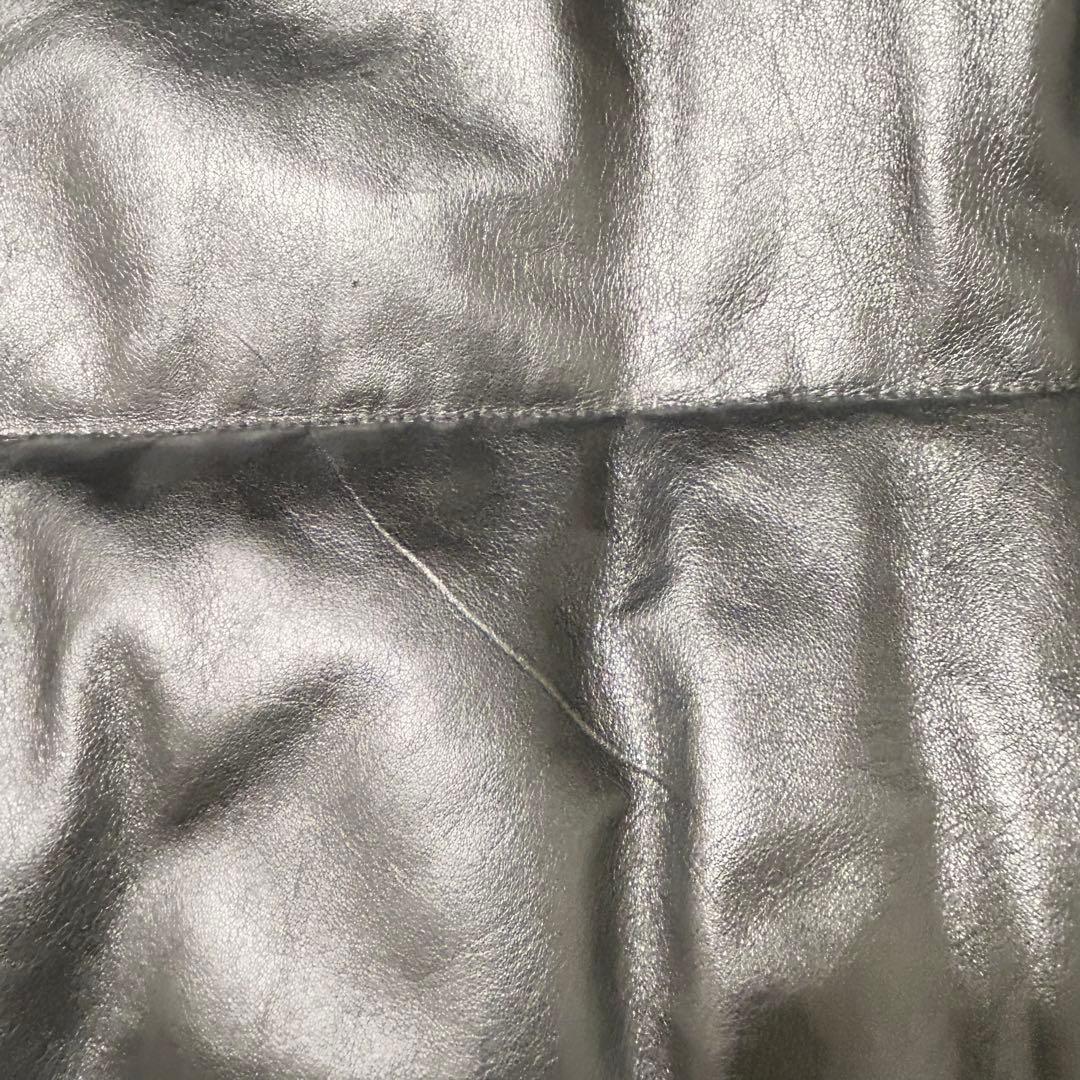 大きいサイズ　4L ラムレザーダウンジャケット 肉厚　y2k ブラック　L&B