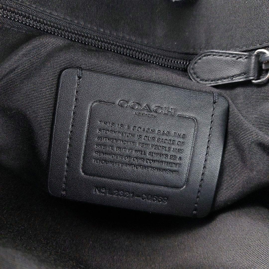 COACH イーサン パック ロゴクロスボディ シボ革レザー 二層式ボディバッグ