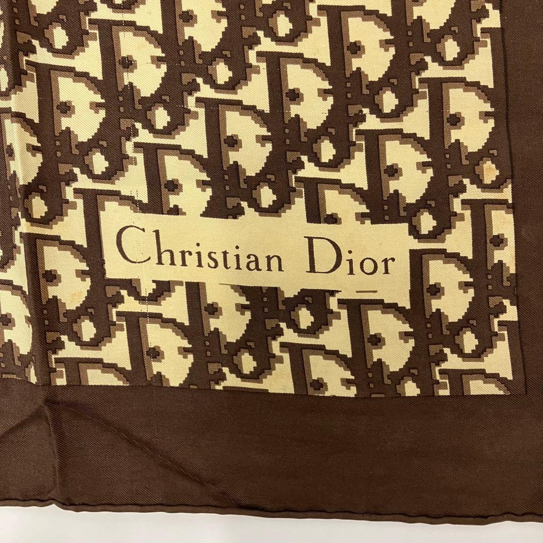 大人気☆Christian Dior☆スカーフ☆トロッター☆シルク☆ブラウン！
