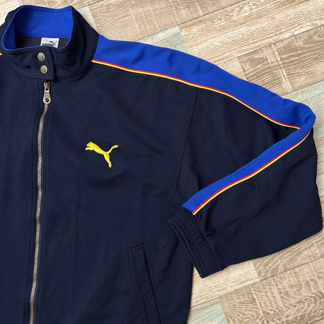 PUMA プーマ ジャージ セットアップ トラックジャケット レトロ L 紺