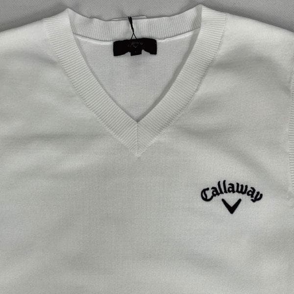 キャロウェイC23119100メンズベスト　ホワイト 　Lサイズ