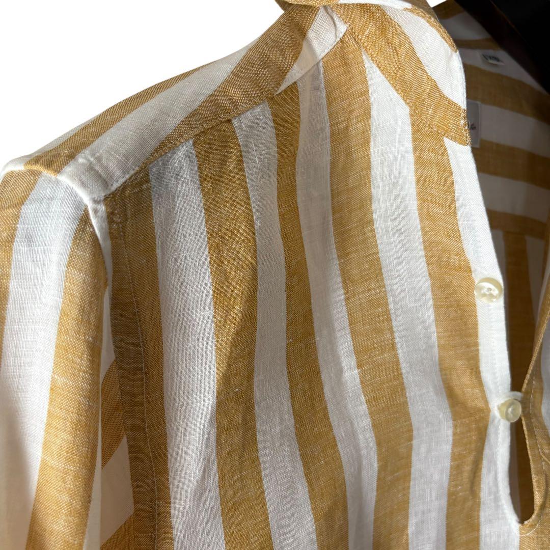 Massimo d’Augusto/リネン/プルオーバーカプリシャツ