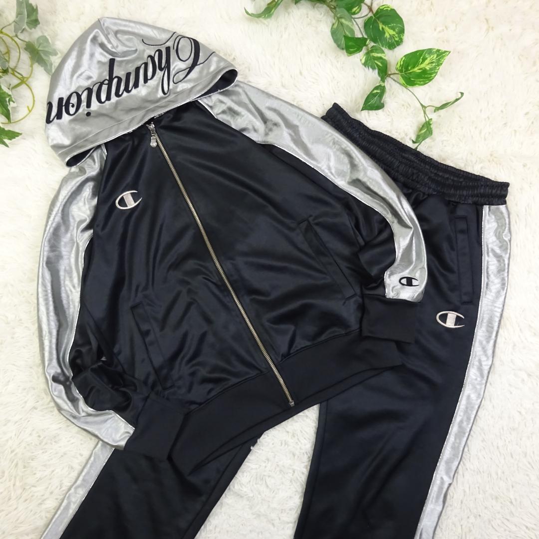 美品 チャンピオン ジャージセットアップ 魔裟斗モデル M ブラック