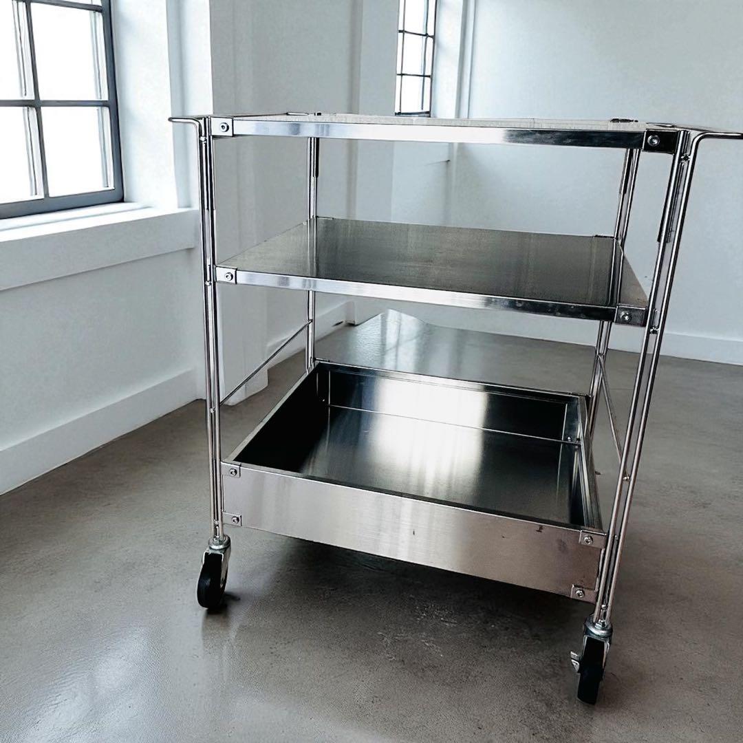 良品 無印良品 ステンレスユニットシェルフワゴンセット - メルカリ