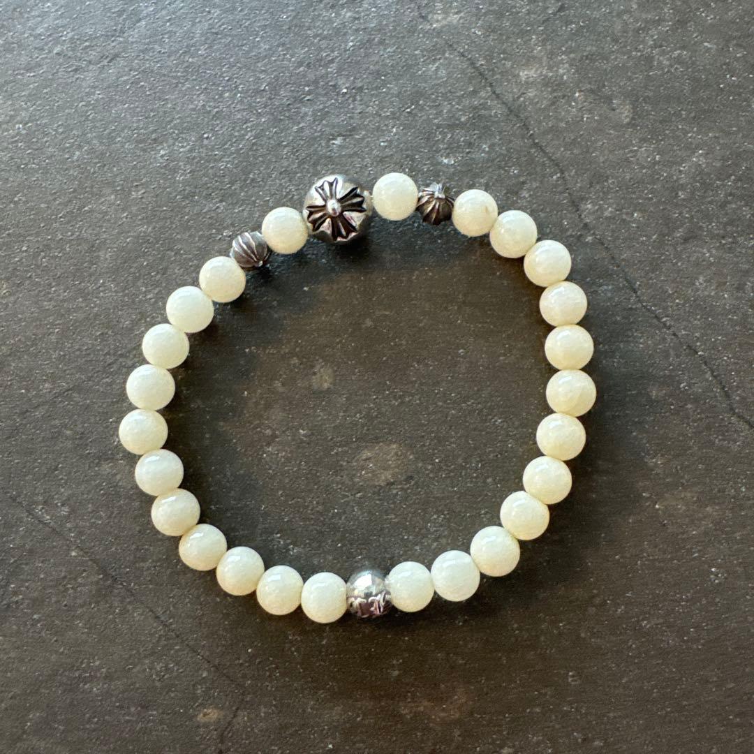 クロムハーツ！Chrome Hearts！数珠！レア！ホワイトオニキス