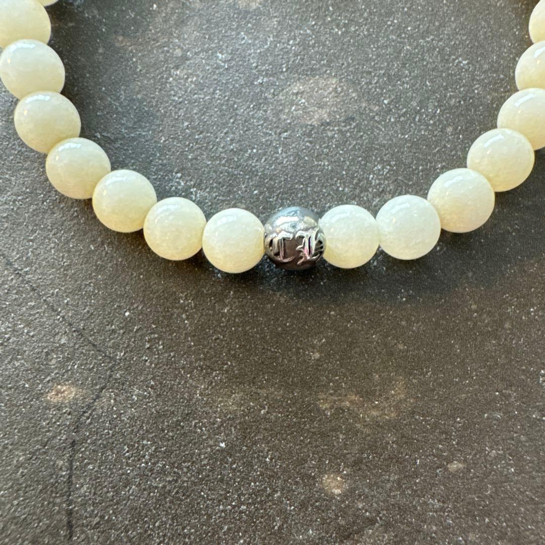 クロムハーツ！Chrome Hearts！数珠！レア！ホワイトオニキス