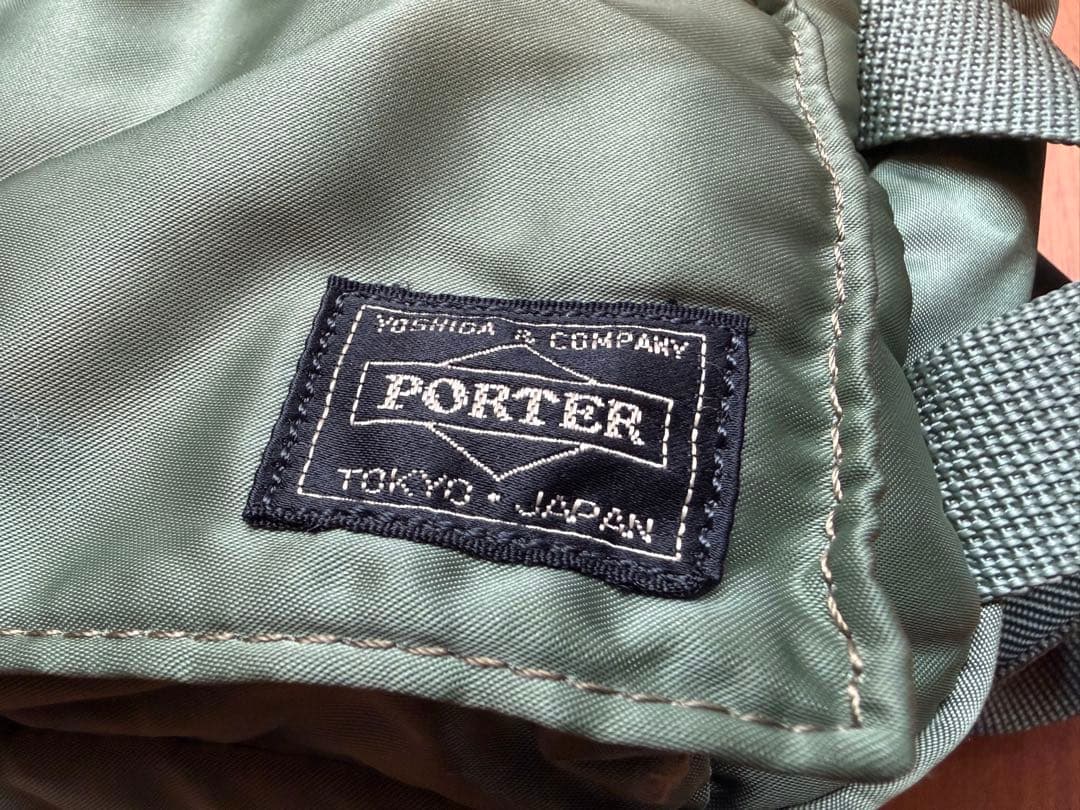 【美品】PORTER TANKER ウエストバッグ セージグリーン 吉田カバン