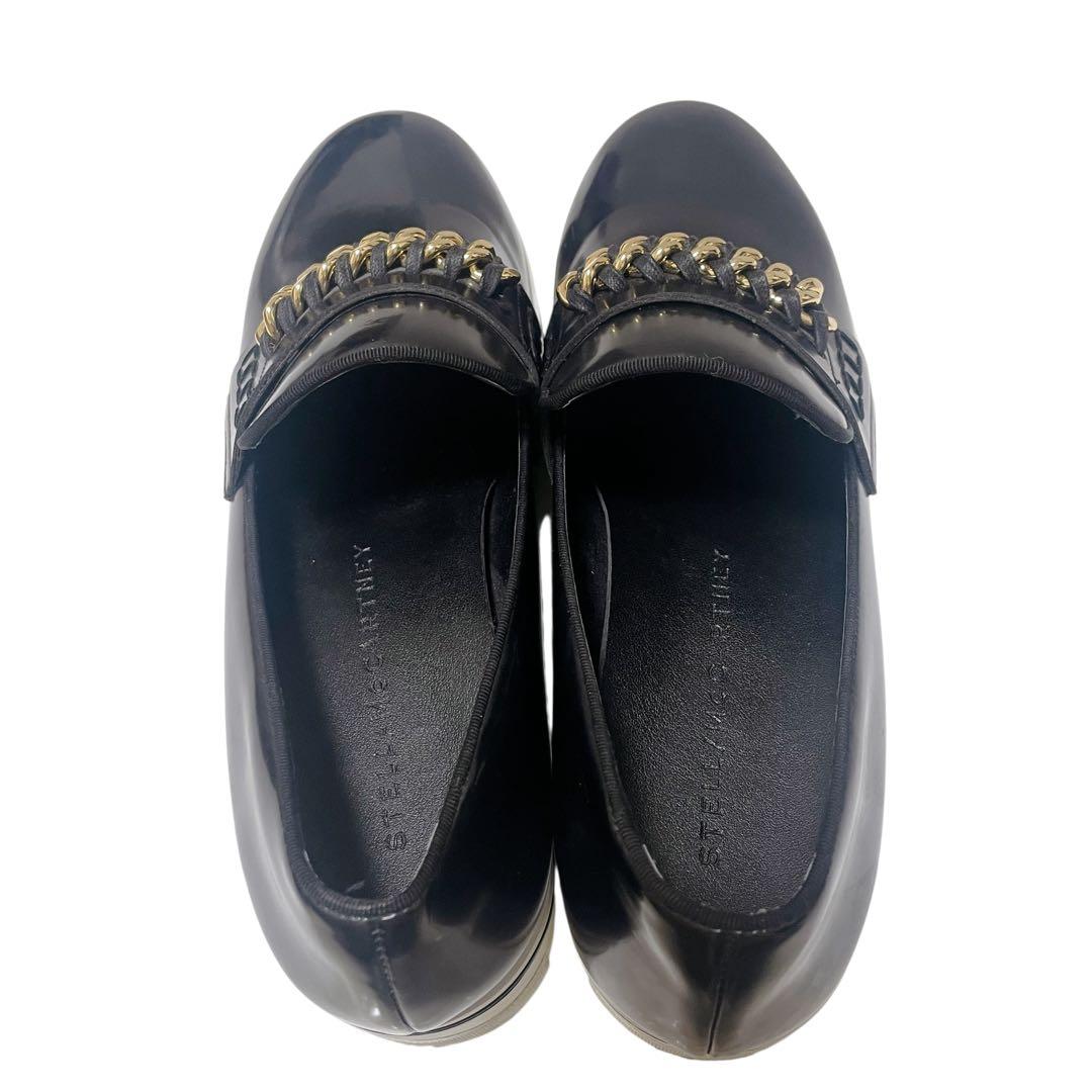 ステラマッカートニー　本革　ローファー　ブラック