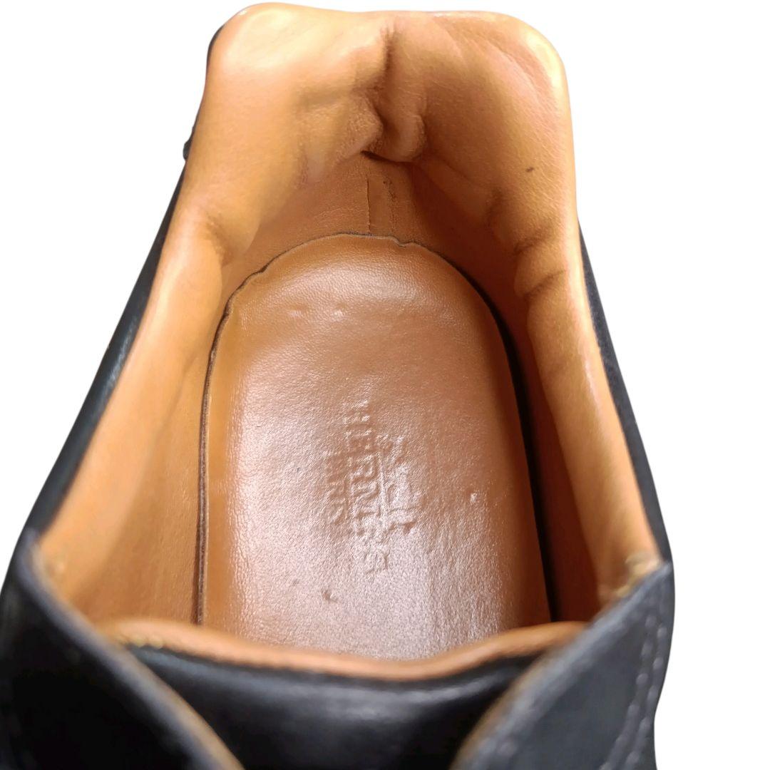 現行ロゴ✨HERMES Hロゴ クイック レザースニーカー 黒