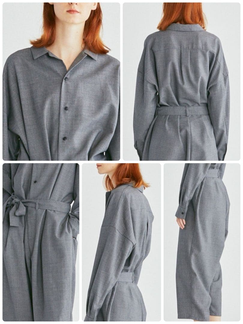 mizuiroind ミズイロインド　ワイドオールインワン　ベルト付き　ブラック