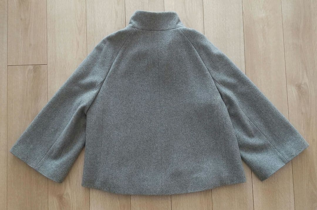 【美品】ANAYI グレー ハイネック ポンチョコート