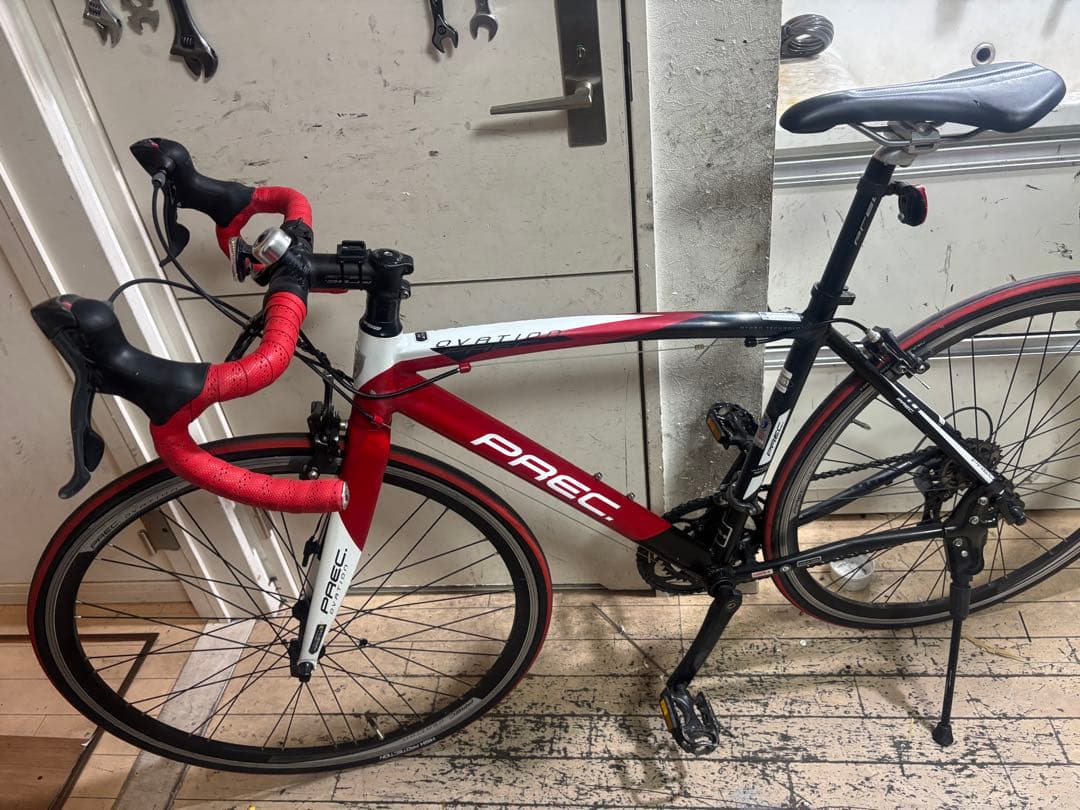 PREC ovation ロードバイク 赤黒 700C