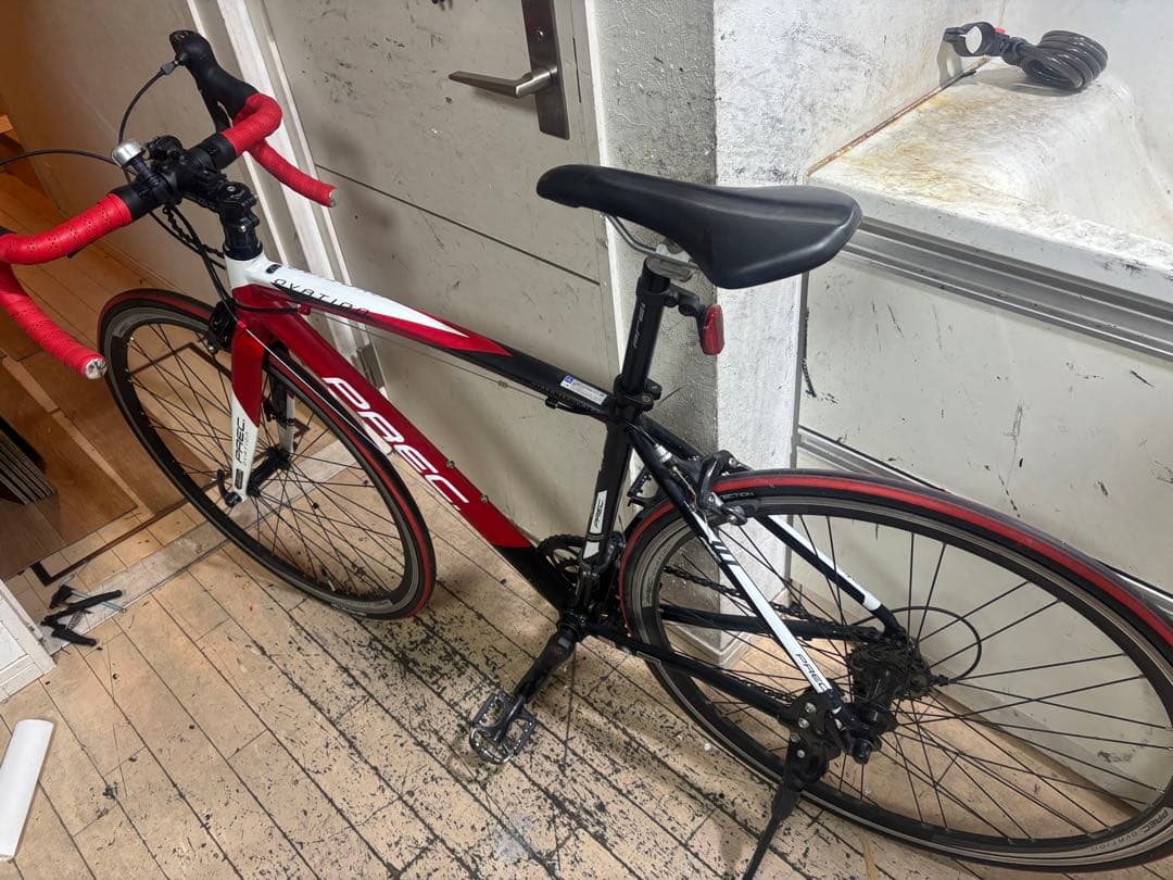 PREC ovation ロードバイク 赤黒 700C