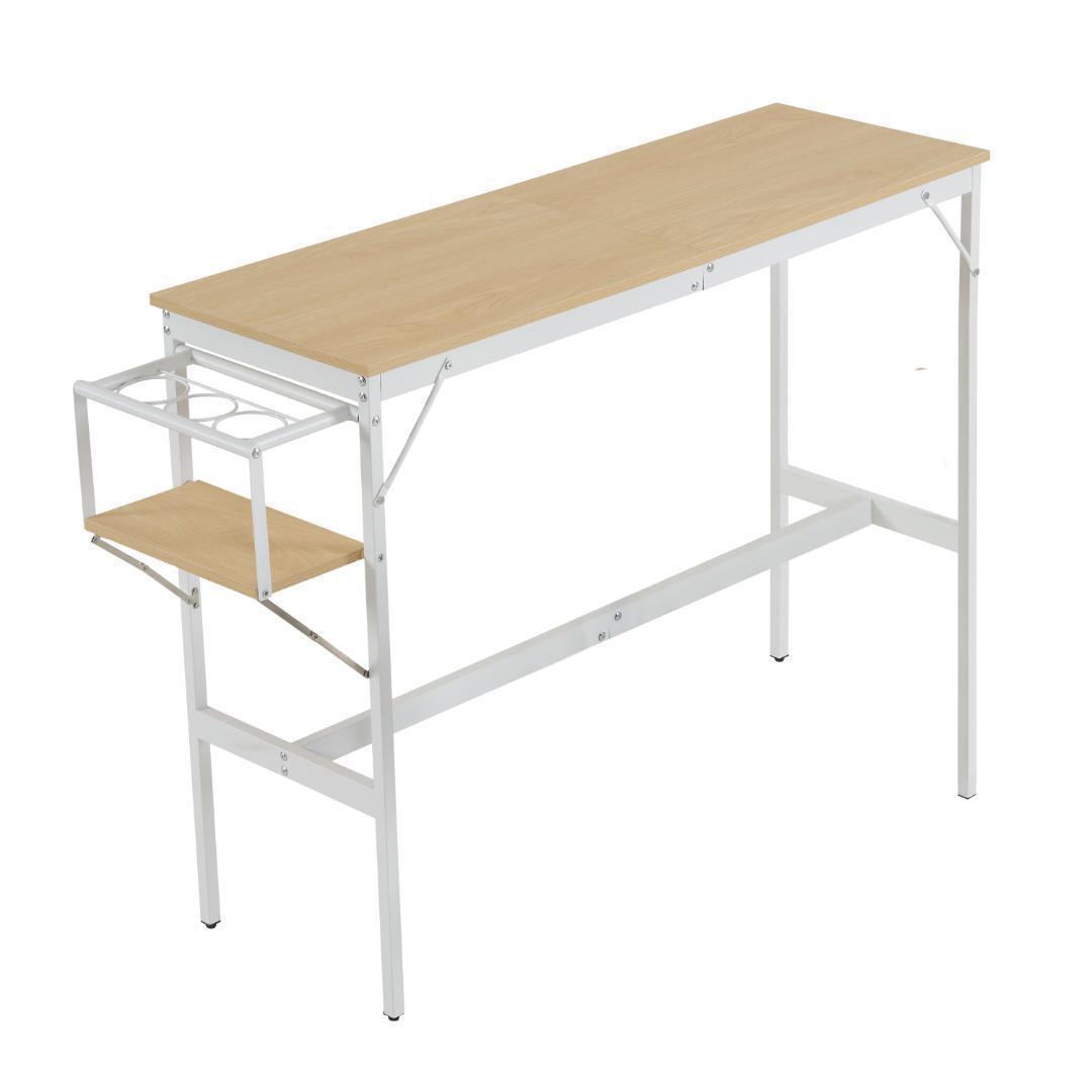 【ナチュラル】カウンターテーブルスツール 3点セットハイテーブル木製 カウンター