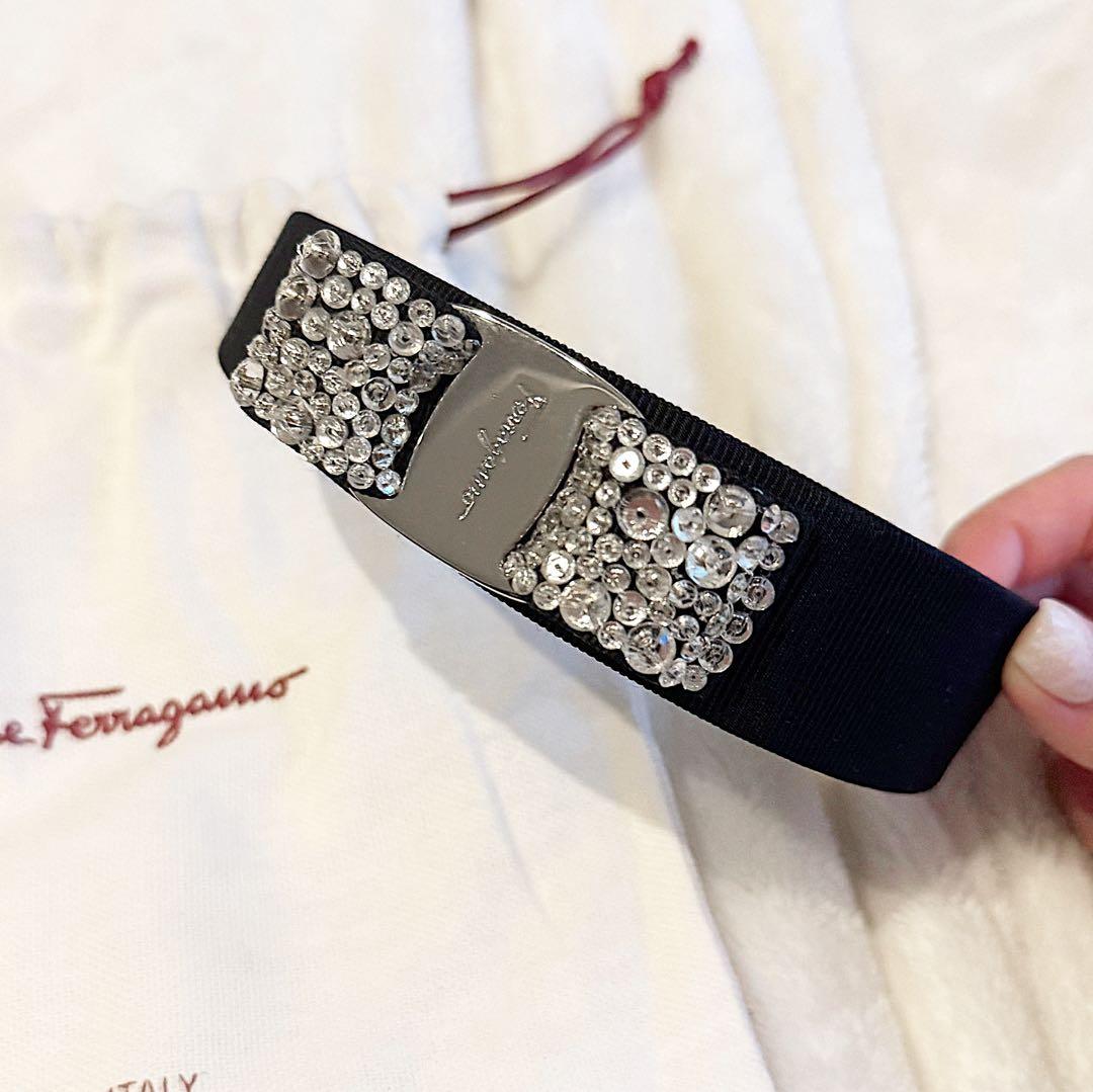 Ferragamo リボンビジューカチューシャ