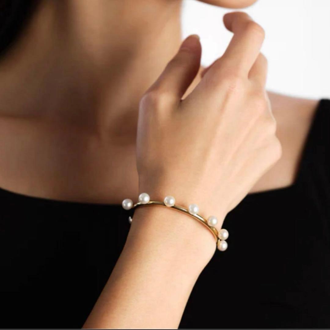 まる様　bijou de M ビジュードエム パールゴールドブレスレット