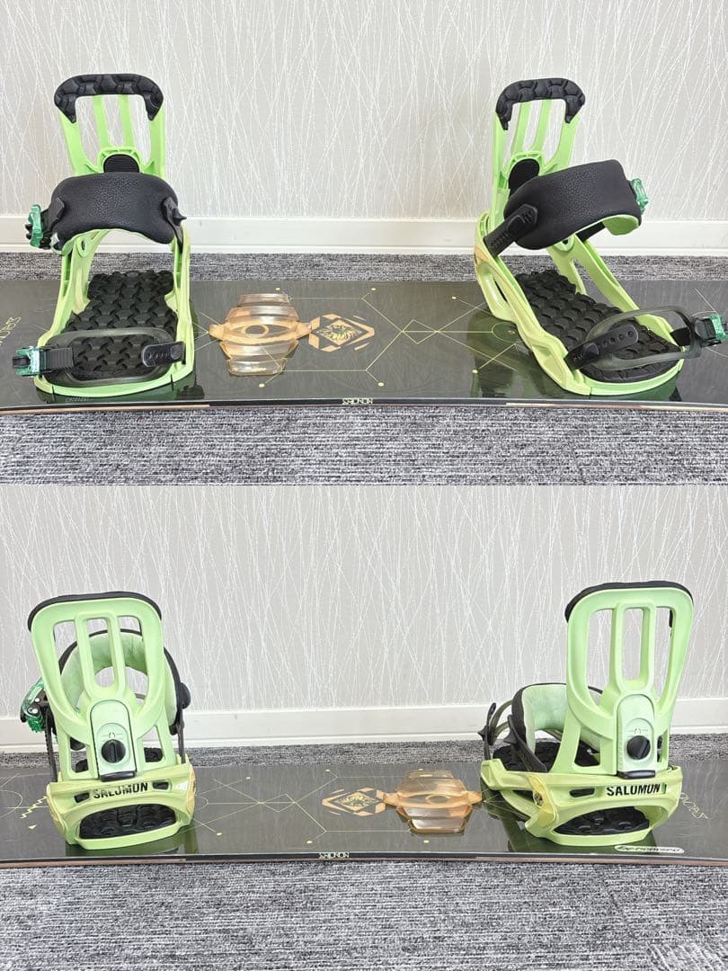 64超豪華❗️サロモン メンズスノーボードセット★スノボ147cm+ビン付