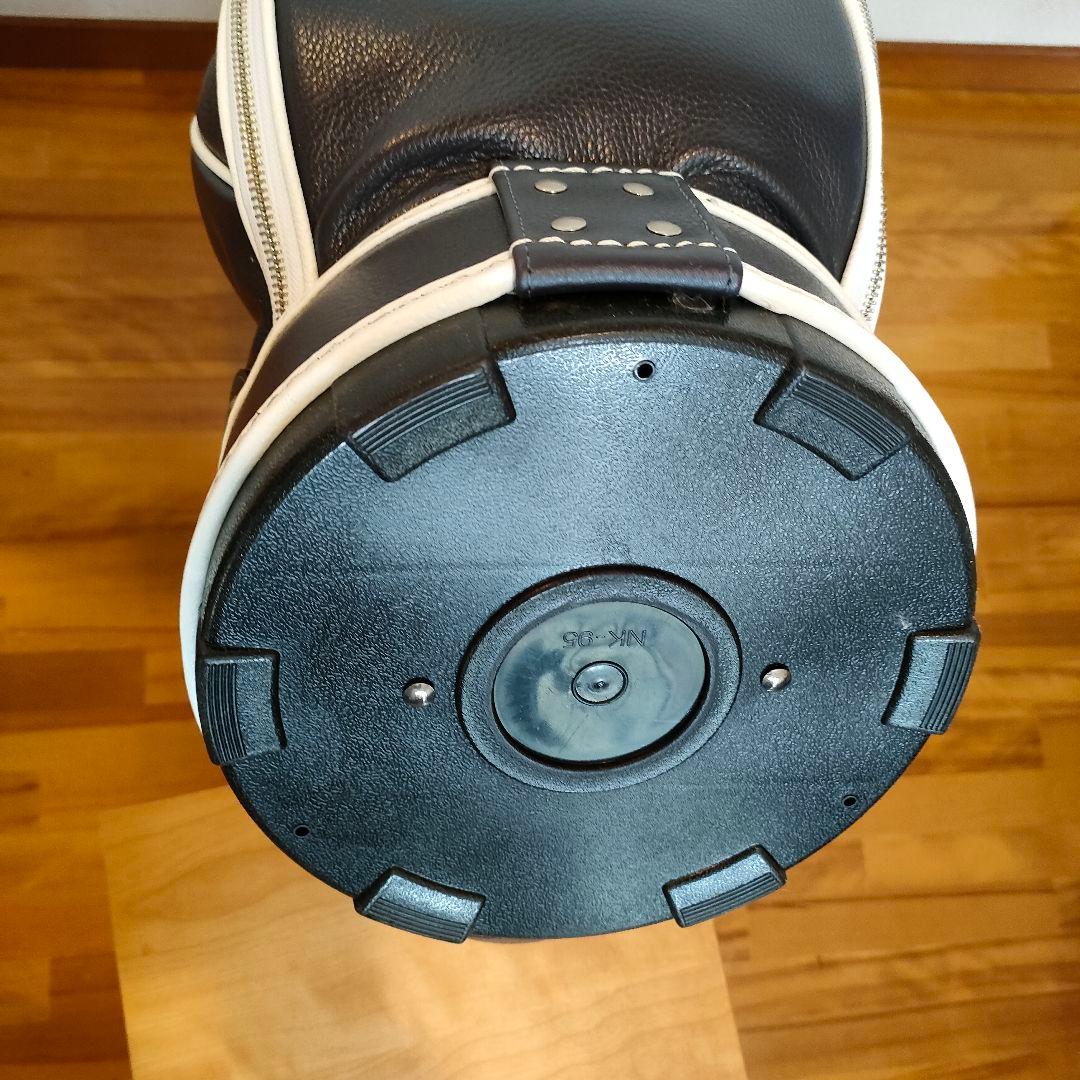 【新品未使用】キャディバッグ ネイビー/ホワイト 牛革テスタルテ