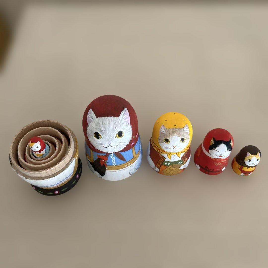 【ねこちゃん】マトリョーシカ 5個組