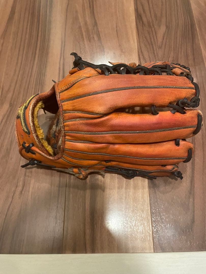 【割引可】　Mizuno ミズノプロ　硬式グローブ オレンジ　左　外野手