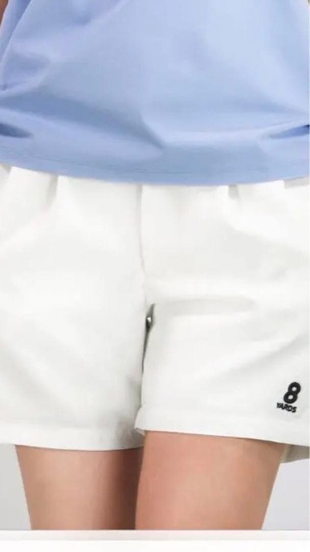 8YARDS 2025完売品　レディース ダブルタックショーツ ホワイト