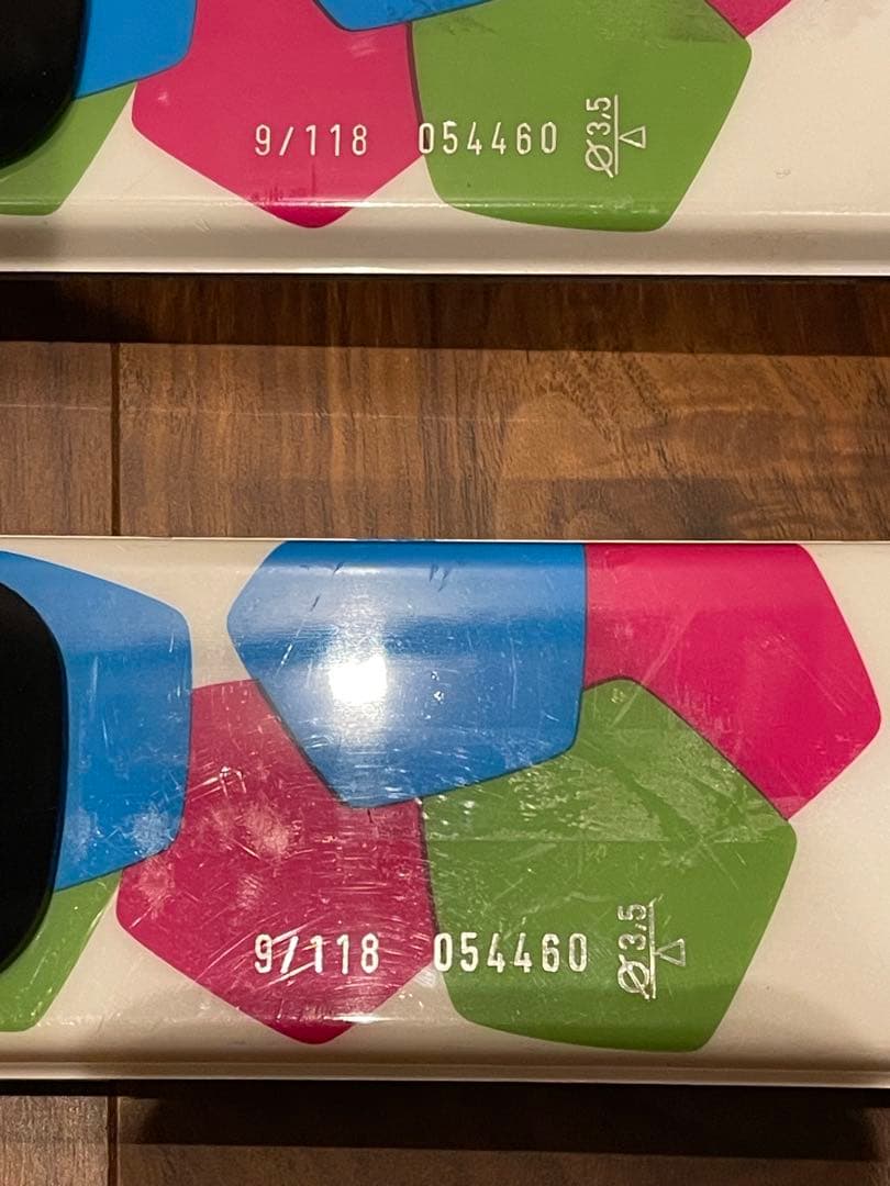 キッズ　スキー板118㎝　ビンディング　スキー靴　ストック　子供用　セット