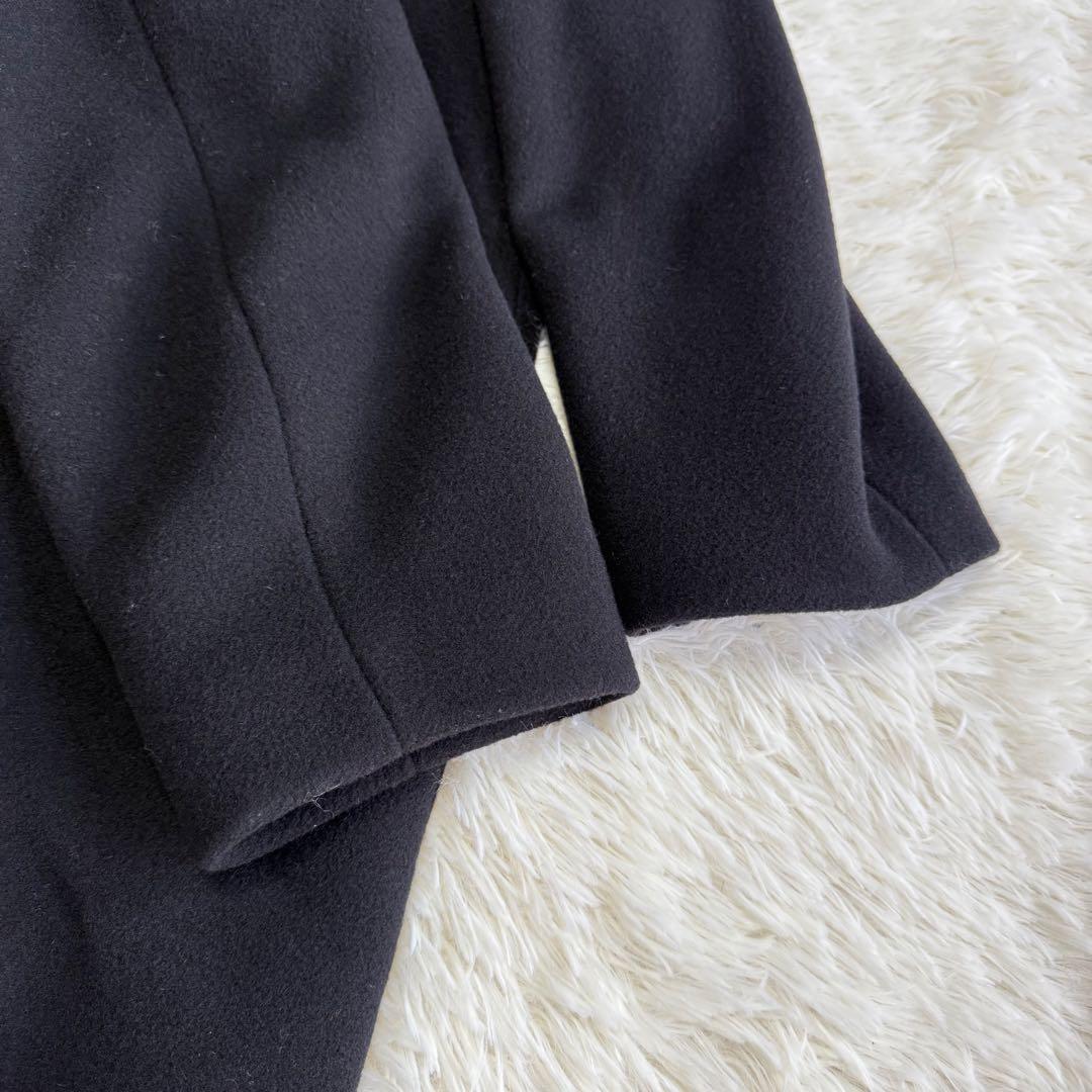 【23区】美品 ウールコート ロング ブラック 48サイズ レディース