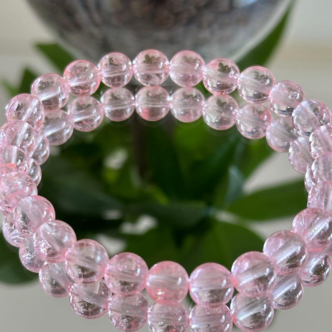 激レア 上質AAA ピンクトパーズ ブレスレット 7.5mm 女性性 美