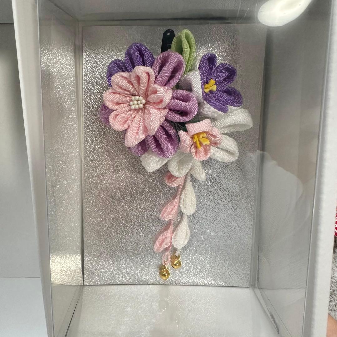 七五三 着物 女の子 KAGURA セット 草履風スリッポン 髪飾り