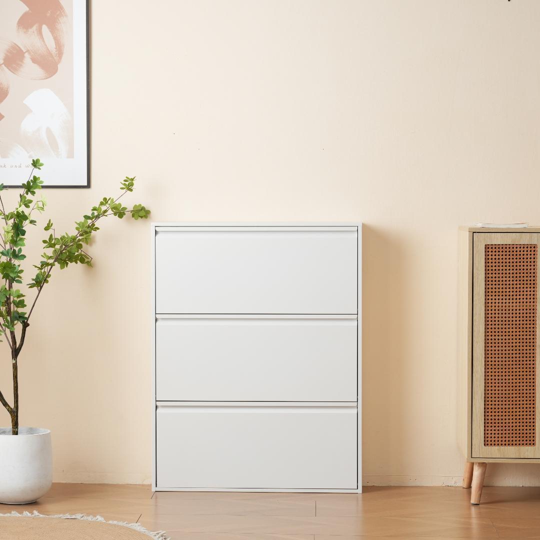 【幅65cm】シューズラック スリム 靴箱 下駄箱 収納ラック 超薄型 3段