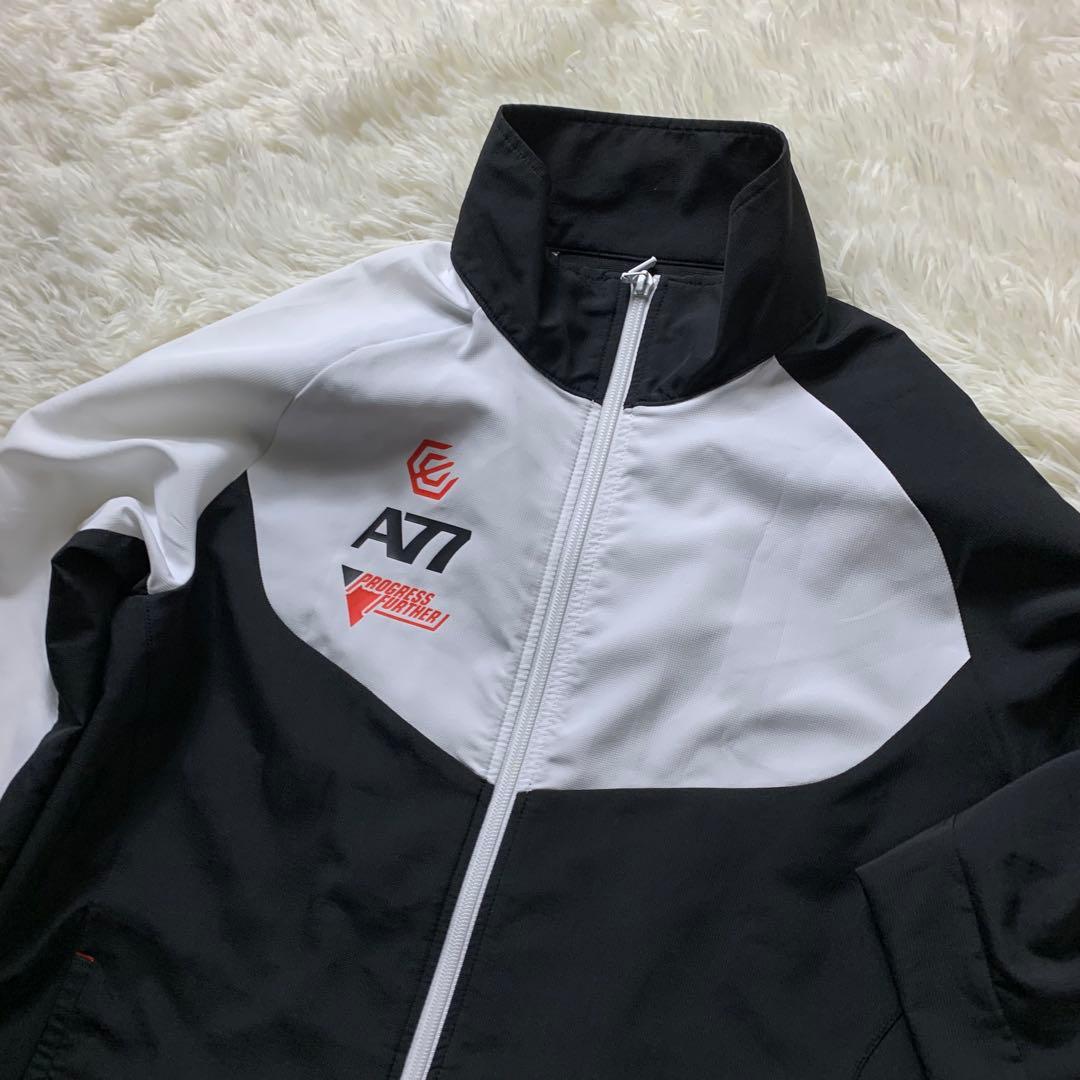 極美品■アシックス ウィンドブレーカ セットアップ A77 ブラックXL