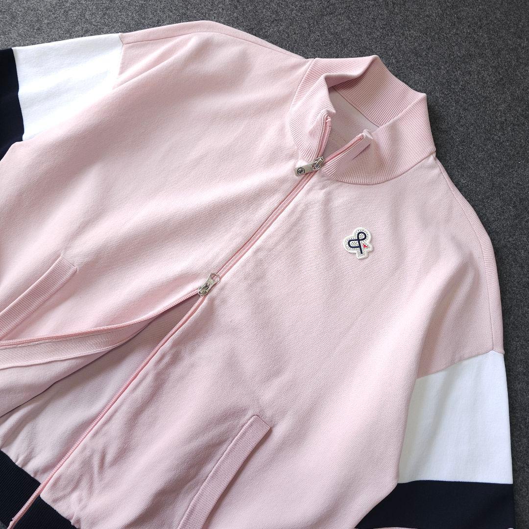 【アンパスィ】2023年 人気ロゴ×ラバーロゴ 長袖ゴルフブルゾンジャケットL