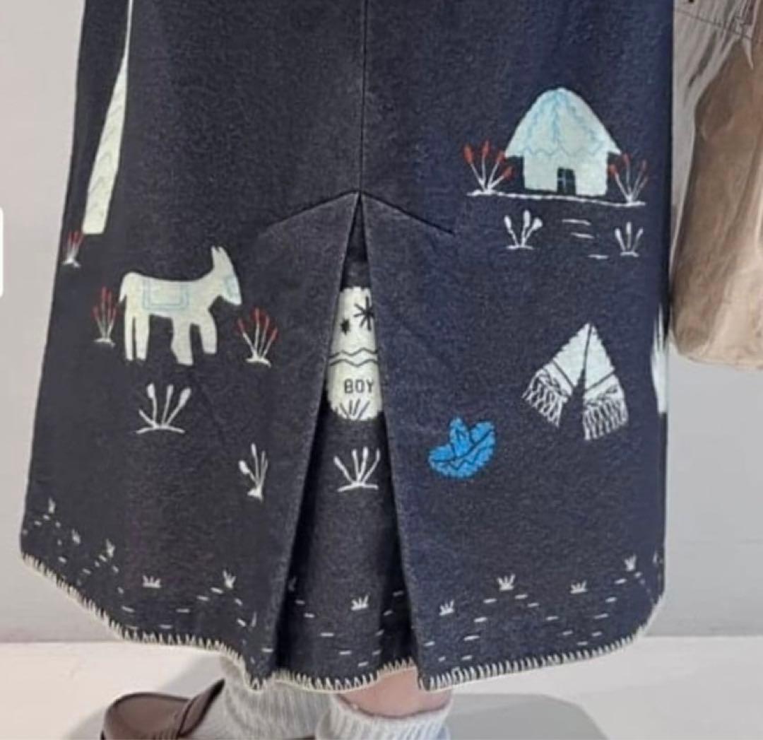 完売品 BEAMS BOY メキシカンプリントスカート