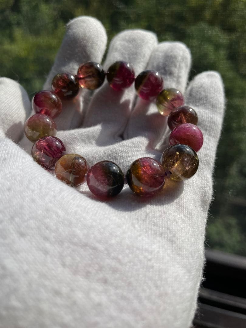 2349 ウォーターメロントルマリンブレスレット約16cm