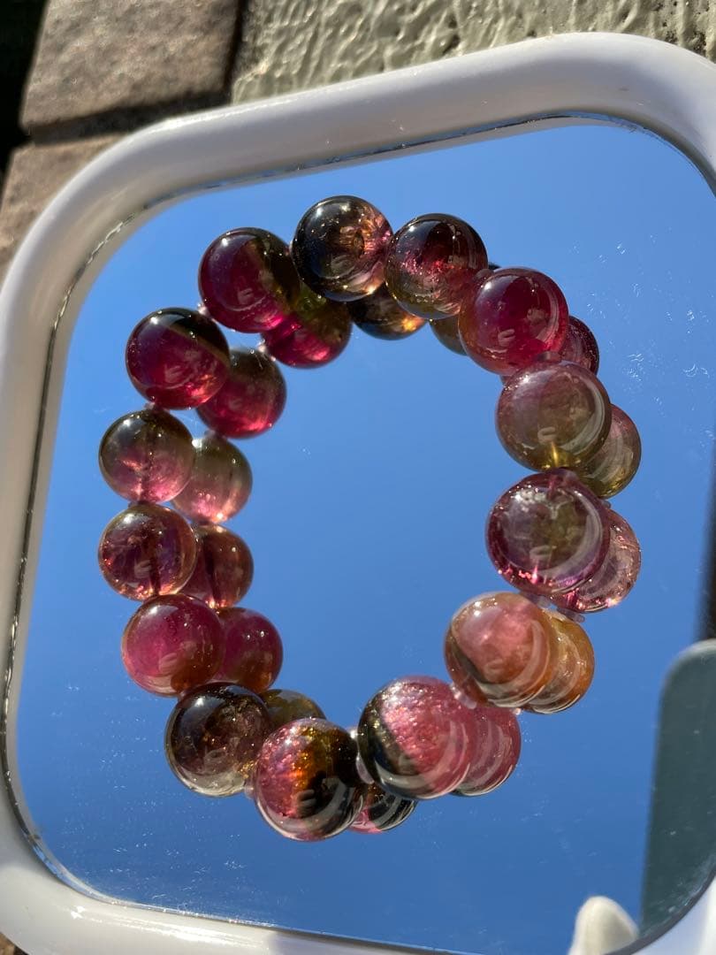 2349 ウォーターメロントルマリンブレスレット約16cm