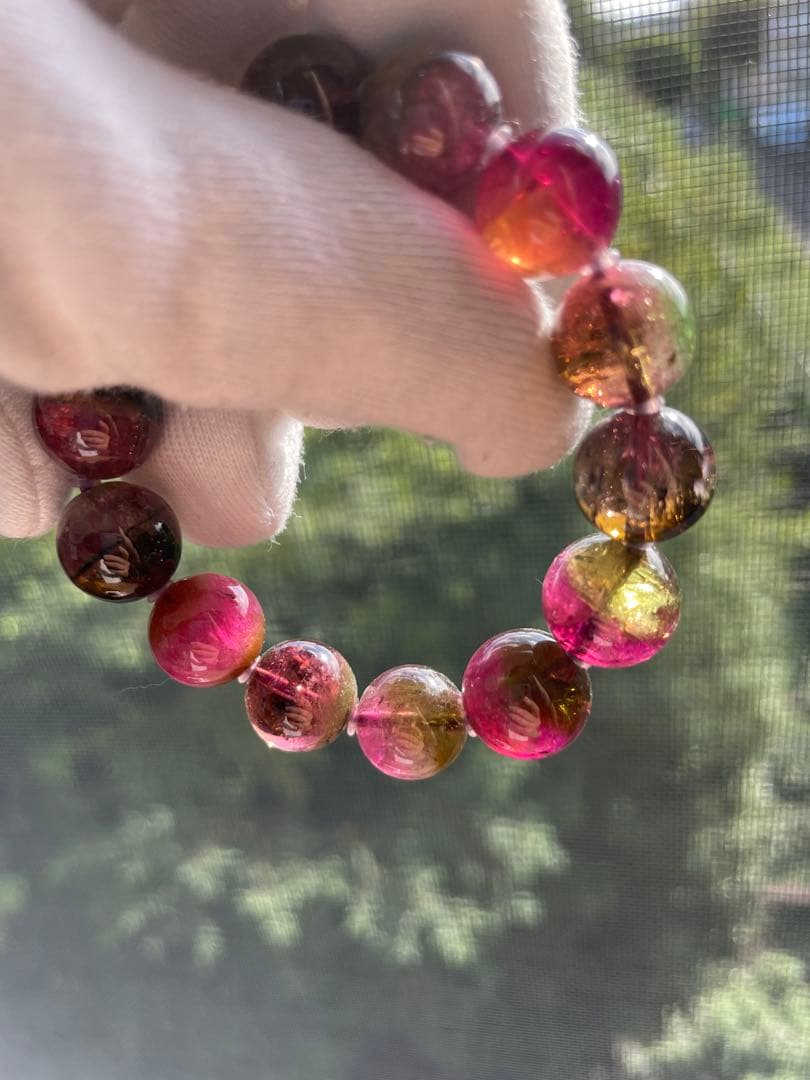 2349 ウォーターメロントルマリンブレスレット約16cm