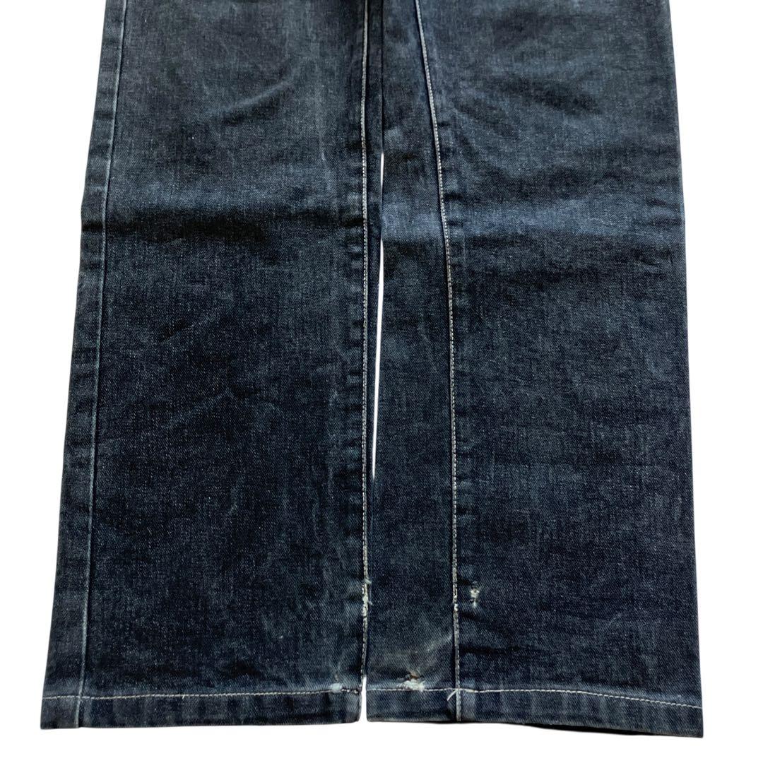 90s00s SAINT LAURENT 先染めブラックワイドデニム Y2K赤耳