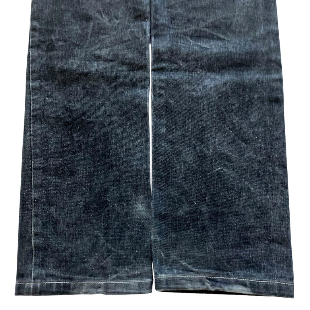 90s00s SAINT LAURENT 先染めブラックワイドデニム Y2K赤耳