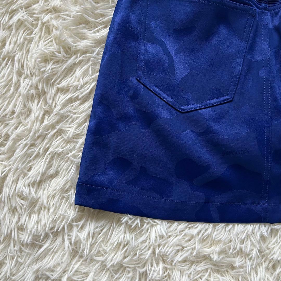 新品同様 マークアンドロナ スカート キュロット スカル刺繍 レザーロゴ