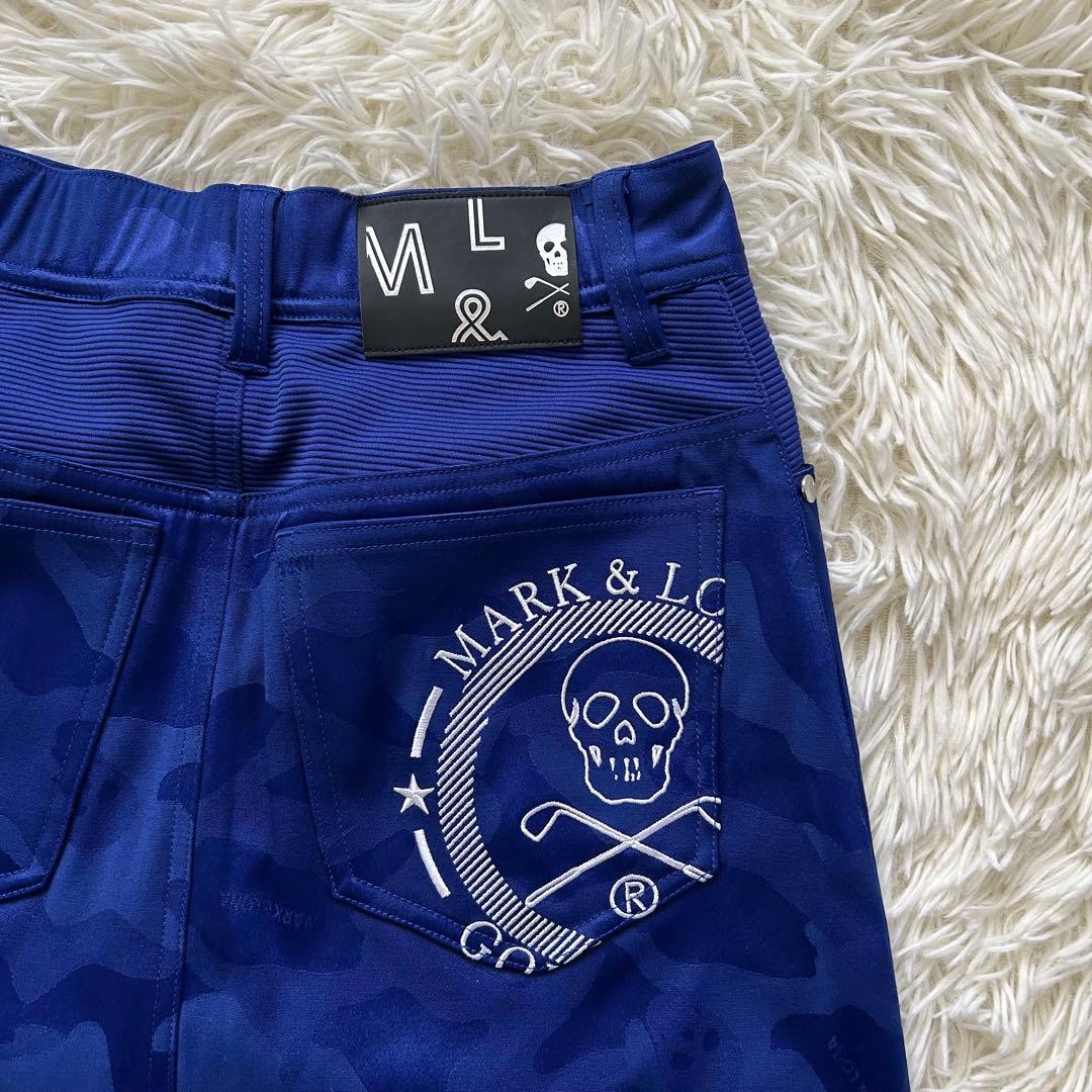 新品同様 マークアンドロナ スカート キュロット スカル刺繍 レザーロゴ