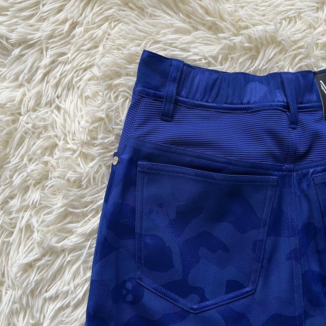 新品同様 マークアンドロナ スカート キュロット スカル刺繍 レザーロゴ