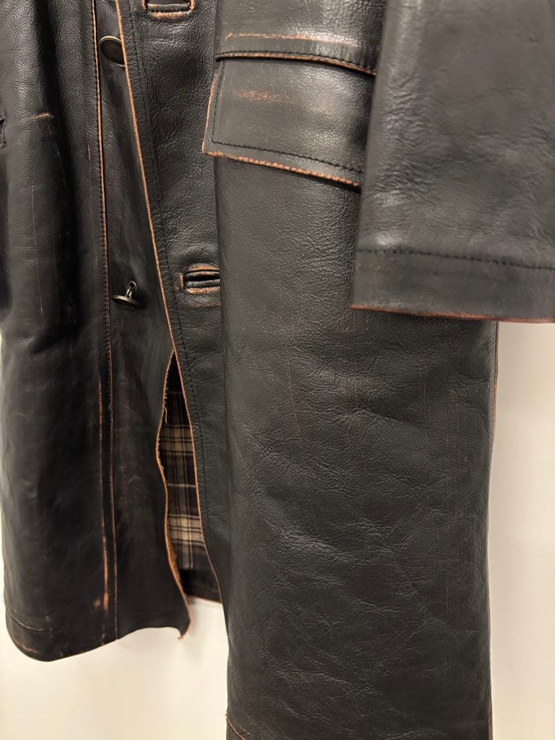 ［ゲリラセール今週末まで］ヤバイ革のコート　KAPITAL 焦茶色